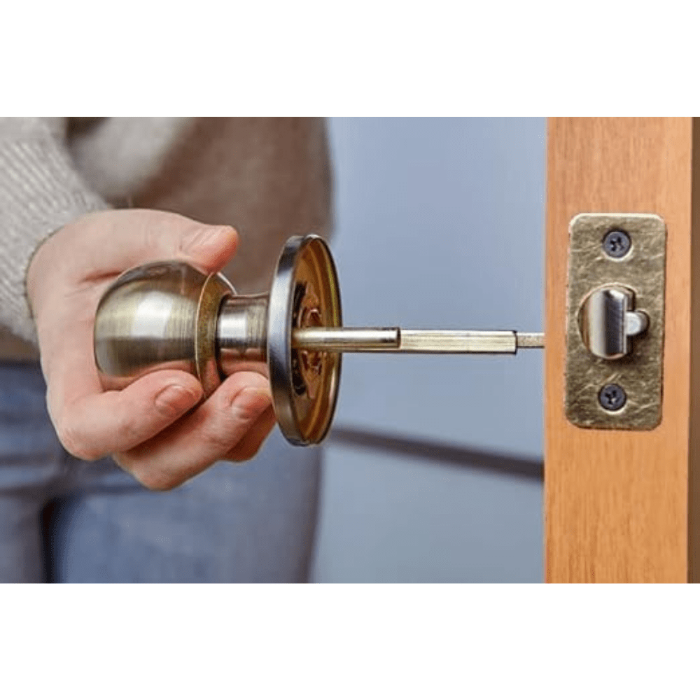 ProGrip Front Door Knob Lockset with Key – Ball Style Entry Door Handle (Stainless Steel) - Image 2