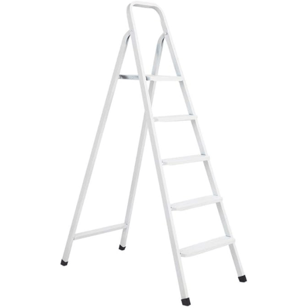ProGrip Steel Ladder White Color 5 Steps