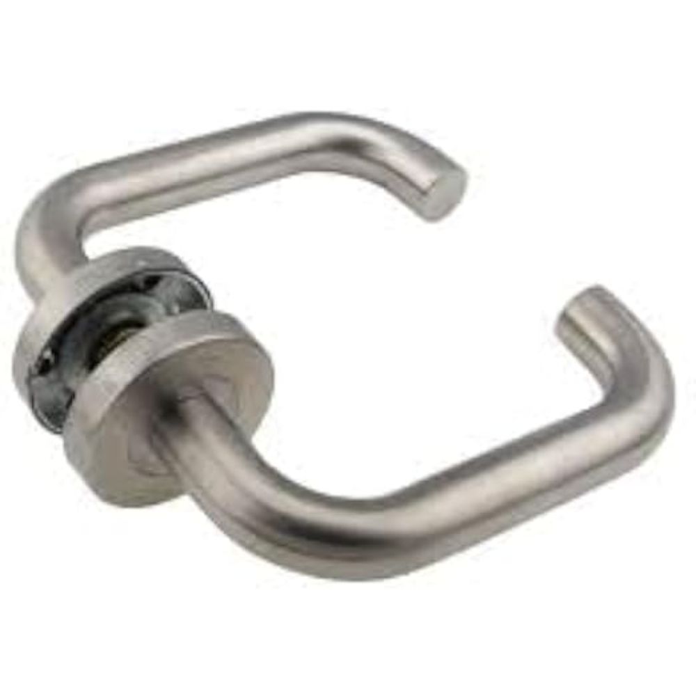 ProGrip Stainless Steel Rose Type Lever Door Handle (U Type 19mm) for Indoor Wooden Doors - Image 2