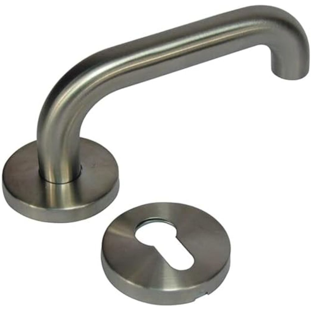 ProGrip Stainless Steel Lever Door Handle (U Type 22mm, Rose Type)