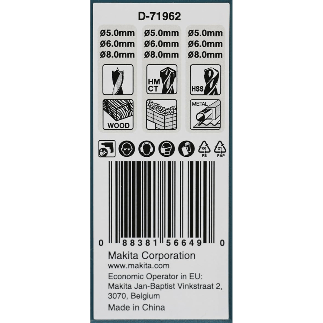 Makita D-71962 9 Piece Drill Bit Set - Image 5