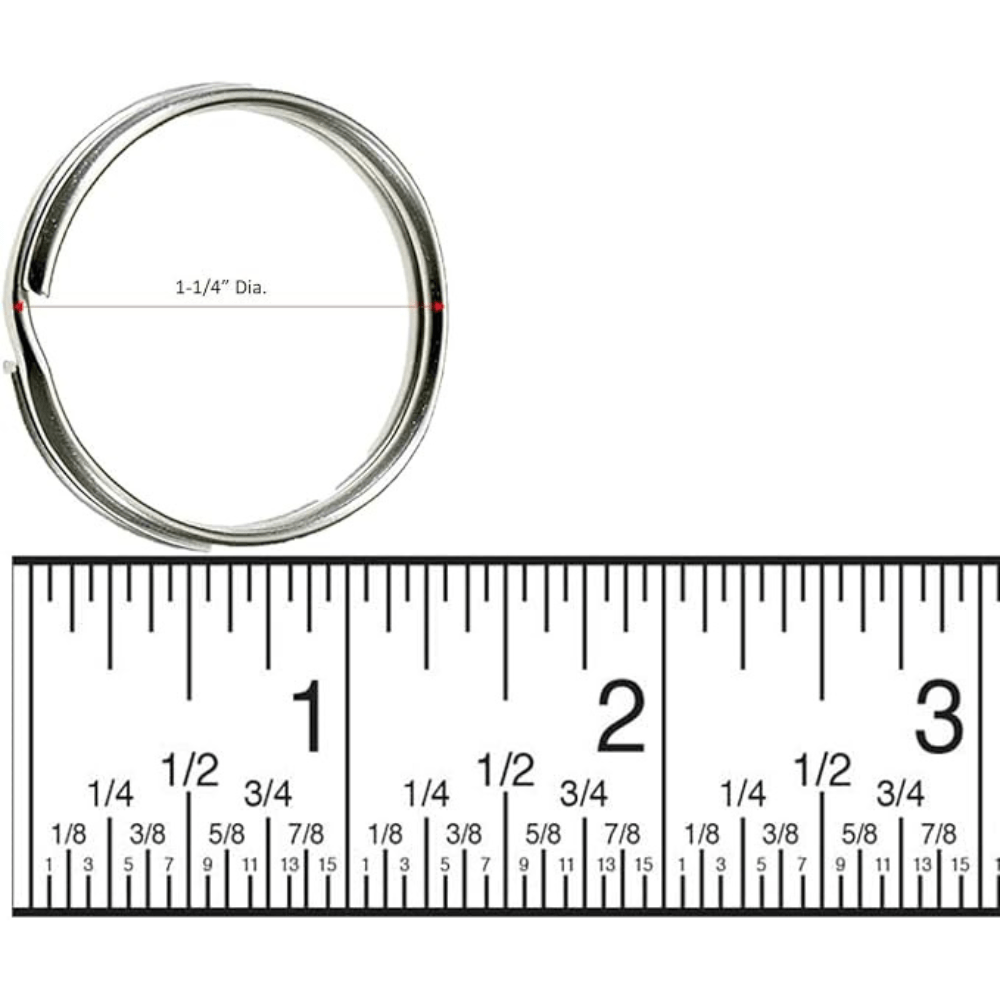 ProGrip Steel Key Ring 1" Nickel (100 Per Box) - Image 3