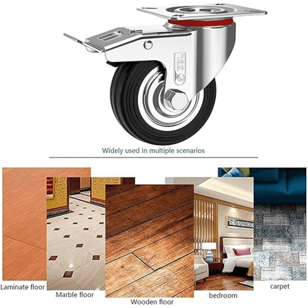 ProGrip Heavy Duty Caster Wheels 3Inch - Image 6