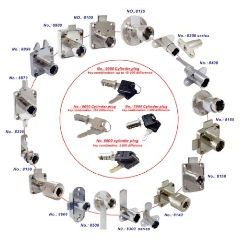 Armstrong Lock Housing for Plug Removable Furniture Lock Series 8100