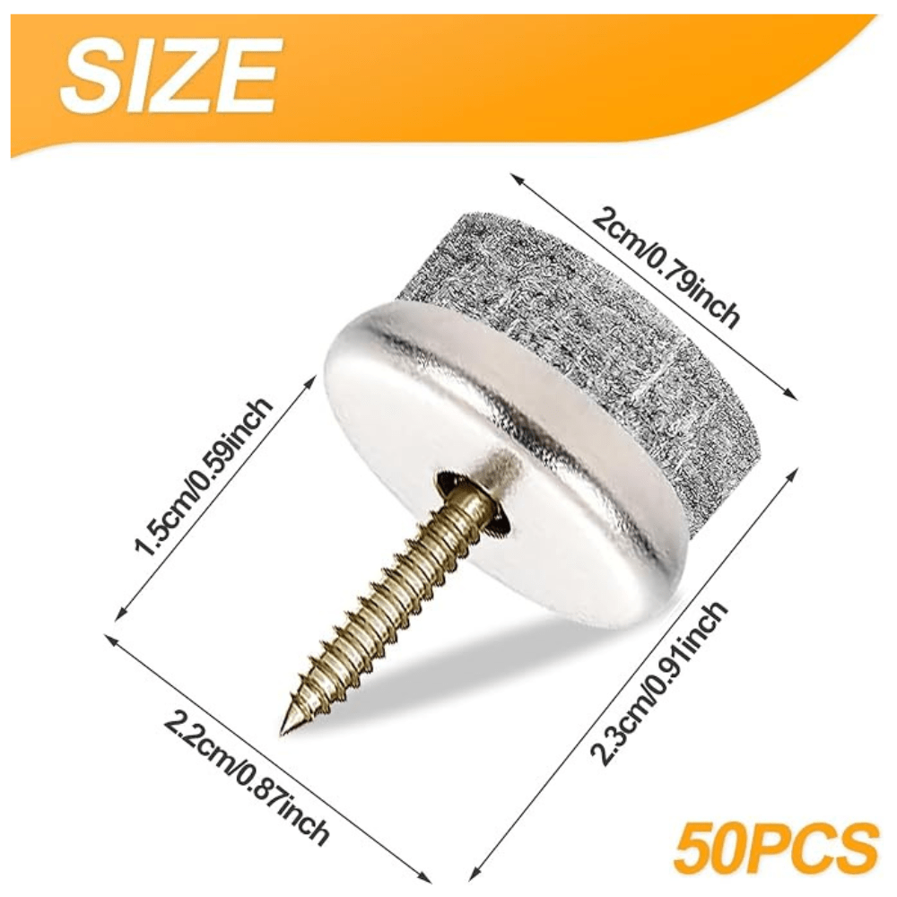 ProGrip Furniture Felt Glide Screws Grey - Image 2