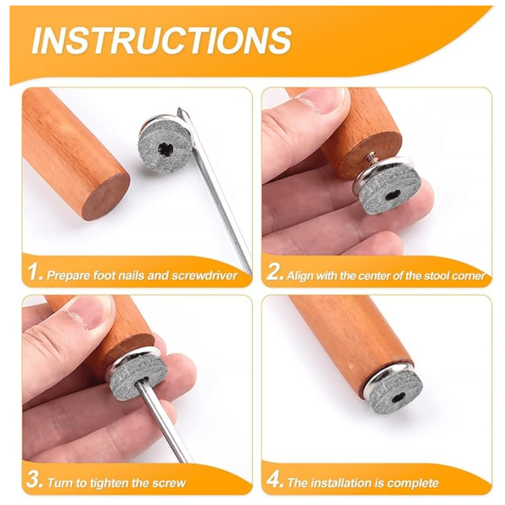 ProGrip Furniture Felt Glide Screws Grey - Image 3