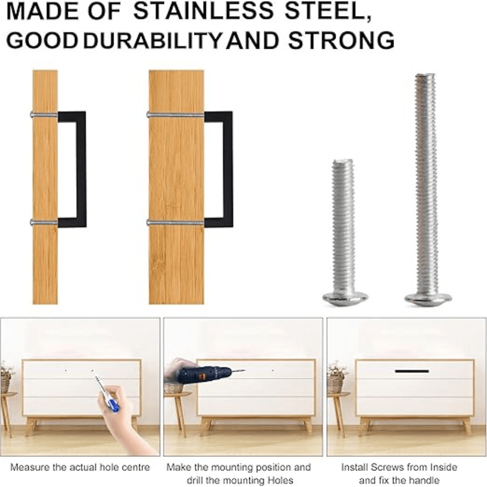 ProGrip Cabinet Handle Square Matt Black - Image 3