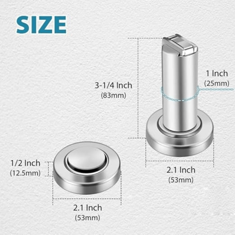 ProGrip Stainless Steel Magnetic Door Stops - Image 2